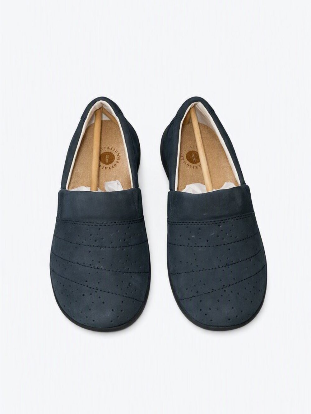 Artisan Orthotic Comfort Slip‑On Flats | Black Nubuck | Fall Support Essential